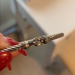 David Yurman cable bracelet with diamonds.